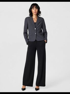 Calvin Klein Charcoal Gray Straight-Leg Dress Pants